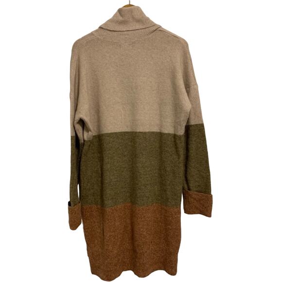 RACHEL Rachel Roy Tan Colorblock Cowl Neck Sweater Dress - Picture 8 of 10